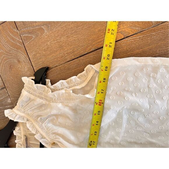 LOFT White Sleeveless Bubble Print Blouse Size Medium - Picture 8 of 8